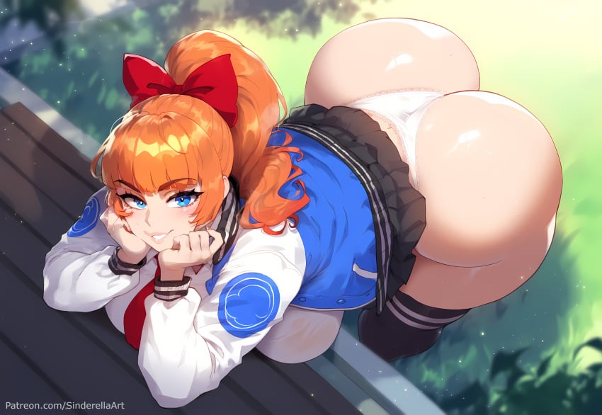 1girls ai_generated ass_bigger_than_head big_ass big_breasts big_butt black_skirt blue_eyes comission heavenly_ass huge_ass kyoko_(kunio-kun) large_ass panties pawg red_hair river_city_girls sinderellaart tagme teasing teasing_viewer teen teenage_girl teenager thick_ass thick_legs thick_thighs underwear voluptuous voluptuous_female white_panties