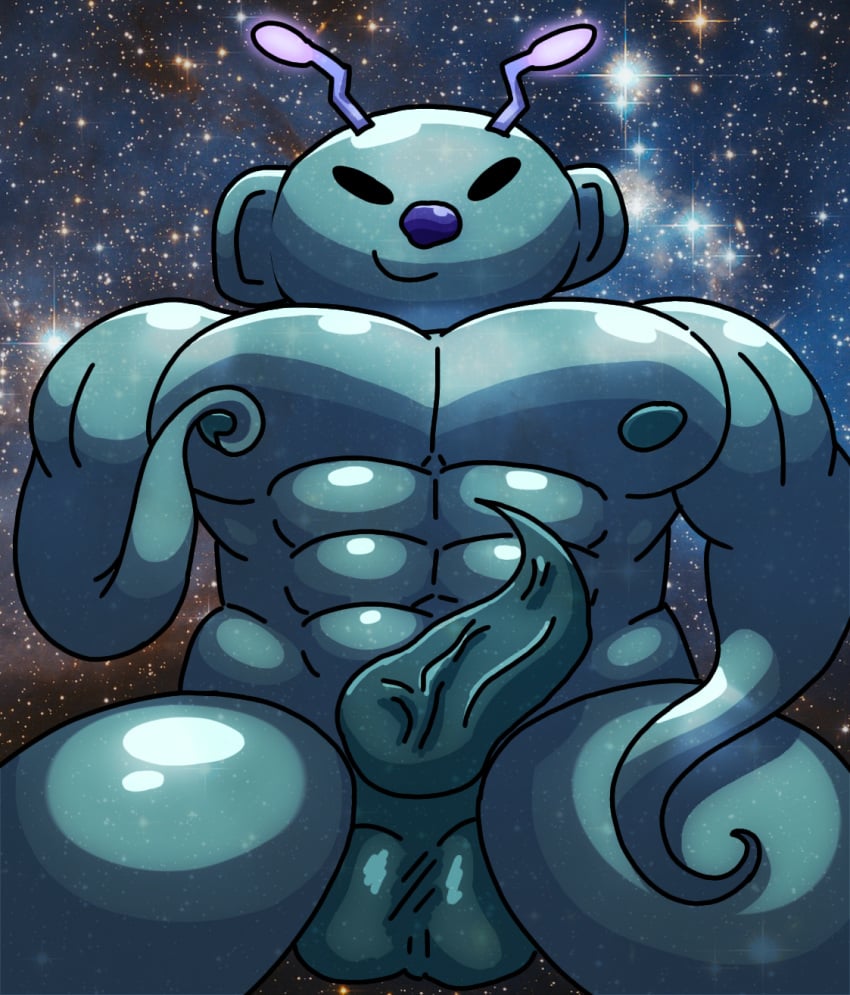 1boy alien alien_penis bara bear_(game) big_breasts buff dragooner first_porn_of_character male roblox roblox_game solo_male space_invader_(bear) tagme