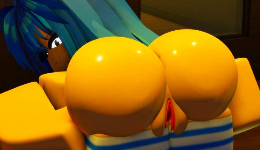 1girls 3d ass big_ass ktrr34 pussy roblox robloxian shiny_skin tagme thighhighs