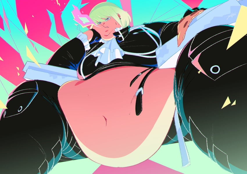 big_belly bishounen jeetdoh lio_fotia morbidly_obese pretty_boy promare ssbhm