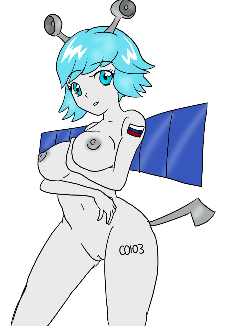 2015 anthro breasts female humanoid inanimate living_machine nude soyuz spacecraft