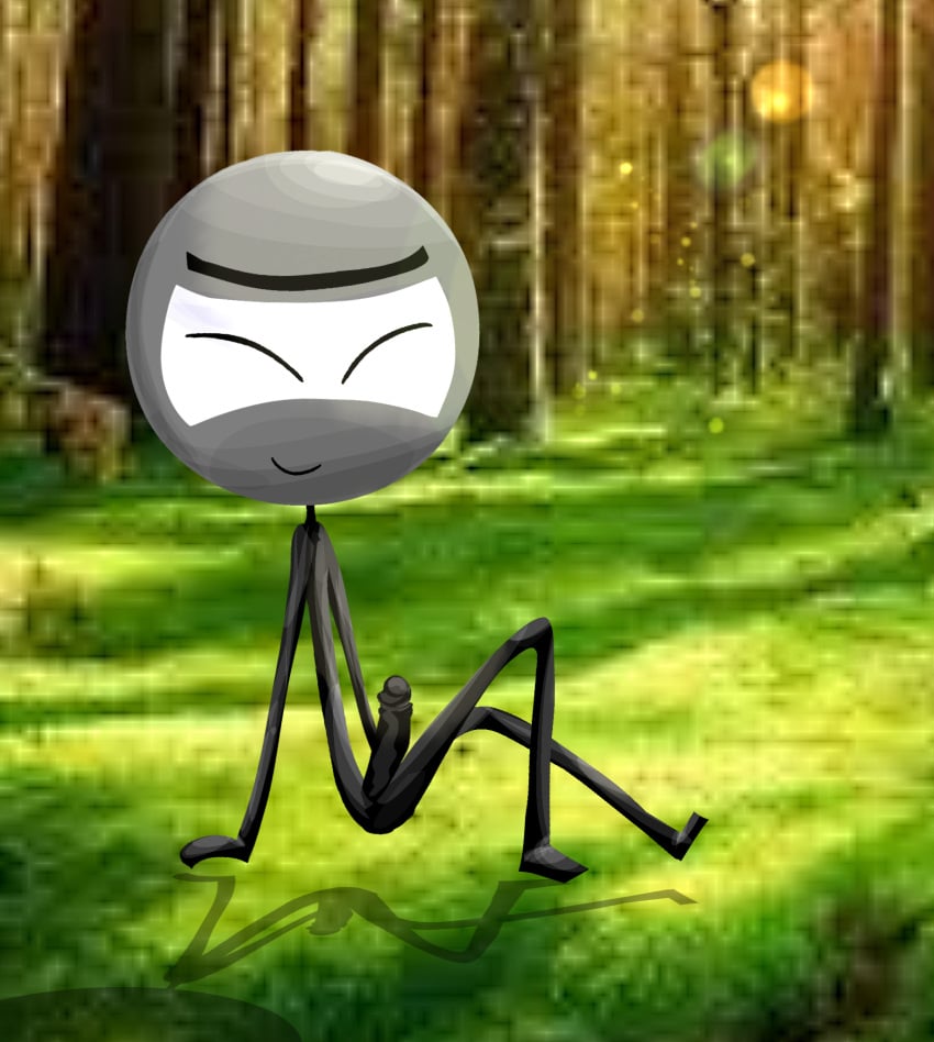 1boy big_penis black_body black_penis chilling erect erect_penis erection forest forest_background gray_mask gray_ninja grey_mask looking_at_viewer ninja ninja_mask no_humans no_sex non-human non-human_only rushed_drawing sitting smekiri_(zolaman) solo solo_male stick_figure stickman superior_candy/meguwana white_skin zolaman_(franchise) 졸라맨