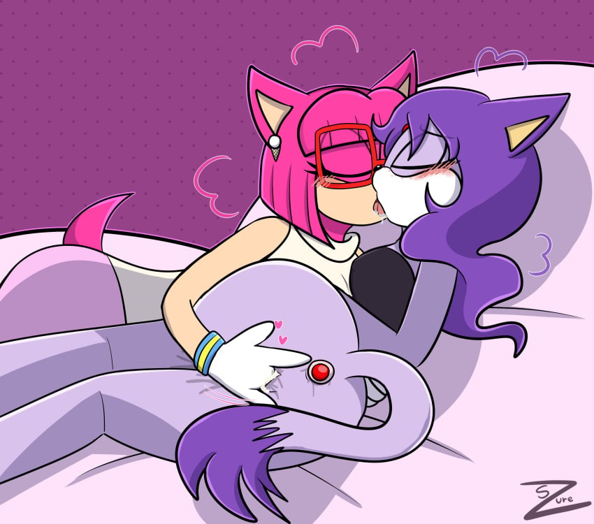 amy_rose blaze_the_cat buttplug fingering_partner fingering_pussy furry glasses lesbian_sex pussy silverzure sonic_(series) yuri