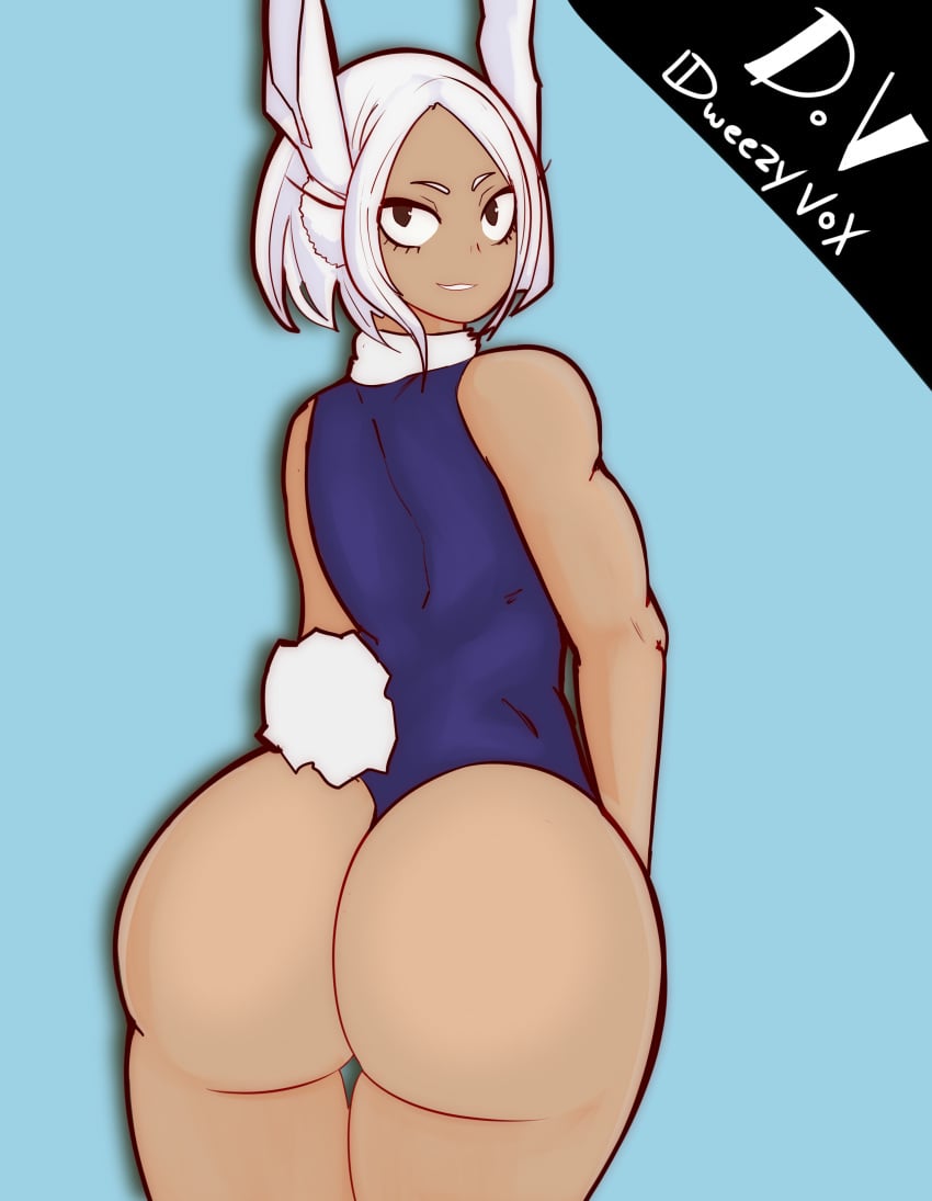 1girls 2024 ass big_ass bubble_butt bunny_ears bunny_girl bunny_tail bunnysuit clothing dat_ass dweezyvox fat_ass female female_only huge_ass large_ass looking_at_viewer looking_back miruko my_hero_academia png rumi_usagiyama solo thick_ass thick_thighs white_hair wide_hips