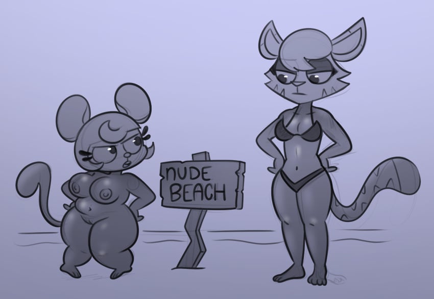 2025 2girls 4_toes anonymous_artist anthro areola areolae arms_bent bare_shoulders barefoot belly big_areola big_areolae big_breasts big_ears big_eyes big_nipples bikini biped black_text blue_theme breast_size_difference breasts chanel_(ajmarekart) cheek_tuft chinchilla chinchillid chrysanthemum_(ajmarekart) clothed clothed/nude clothed_anthro clothed_female clothing completely_naked completely_naked_female completely_nude completely_nude_female curvy_figure digital_drawing_(artwork) digital_media_(artwork) dipstick_tail duo english_text eyelashes facial_markings facial_tuft feet felid female female_only fingers fur fur_tuft genitals glistening glistening_belly glistening_body glistening_breasts glistening_chest glistening_eyes glistening_fur glistening_legs guide_lines hair hands_on_hips hands_on_own_hips head_markings humanoid_feet innie_pussy iris larger_female legs_together lidded_eyes long_eyelashes looking_at_another looking_up looking_up_at_another mammal markings medium_breasts monochrome mouth_closed murphy_and_mitzi naked naked_female navel nipples no_pupils nude nude_anthro nude_beach nude_female open_mouth pantherine plantigrade pose pussy rodent round_nose short_hair short_stack shortstack sign size_difference sketch slightly_chubby slightly_chubby_anthro slightly_chubby_female smaller_female standing straight_legs striped_body striped_face striped_fur striped_markings striped_tail stripes swimwear tail tail_markings teeth text text_on_sign thick_thighs tiger toes tongue tuft two-piece_swimsuit voluptuous voluptuous_anthro voluptuous_female wide_hipped_anthro wide_hipped_female wide_hips