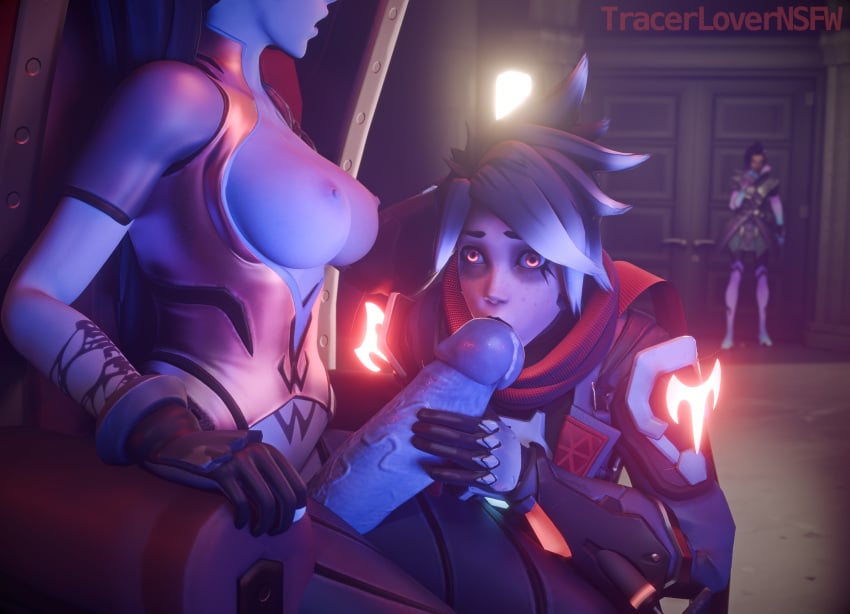 1futa 2girls 3d ass big_ass big_penis blender blizzard_entertainment blowjob cock_hungry cum dickgirl female futa_with_female futanari mirrorwatch operative_oxton overwatch overwatch_2 penis penis_awe sombra tracer tracerlover widowmaker