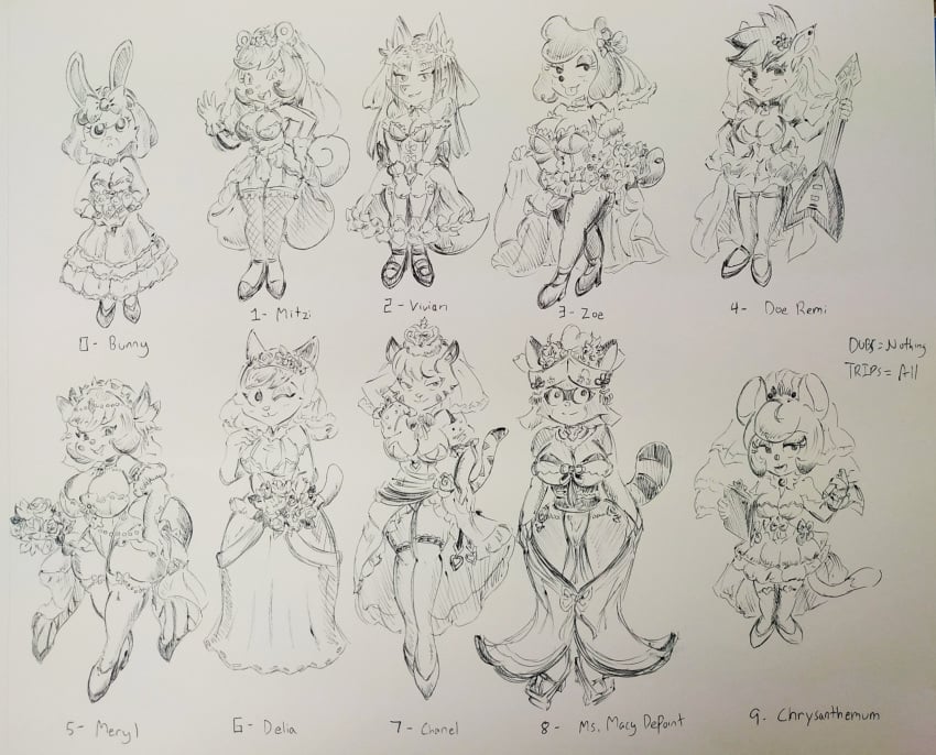 10girls 2025 5_fingers accessory age_difference aged_up anthro arms_bent armwear bare_shoulders bedroom_eyes big_breasts big_ears big_eyes big_iris biped black_text blank_stare blep blush blush_lines bow_(feature) bow_ribbon breast_size_difference breasts bride buckteeth bunny_(ajmarekart) canid canine canis chanel_(ajmarekart) character_name cheek_markings cheek_tuft chinchilla chinchillid chrysanthemum_(ajmarekart) cleavage cleavage_overflow clipboard closed_smile clothed clothed_anthro clothed_female clothing crown curled_tail curved_eyebrows curvy_anthro curvy_female curvy_figure dark_ears dark_markings dark_nose dark_stripes daughter deer delia_(ajmarekart) detached_sleeves dipstick_tail doe_remi_(ajmarekart) domestic_cat domestic_dog dress dress_bow ear_piercing ear_stud elbow_gloves electric_guitar english_honorific english_text eyebrow_through_hair eyebrows eyelashes facial_markings facial_tuft felid feline felis female fingers fishnet_clothing fishnet_legwear fishnet_stockings floppy_ears flower flower_crown flower_in_hair footwear fox front_view fur fur_tuft garter_straps gesture gloves greyscale group guitar hair hair_accessory hair_ribbon hairbow half-closed_eyes hand_behind_head hand_on_hip hand_on_own_hip handwear happy head_markings headgear heart_symbol hi_res high_heels holding_clipboard holding_flower holding_guitar holding_musical_instrument holding_object honorific humanoid_hands iris jewelry lagomorph larger_female legs_together legwear leotard leporid long_eyelashes looking_at_viewer macy_depoint_(ajmarekart) mammal markings mask_(marking) mature mature_anthro mature_female mature_woman meryl_(ajmarekart) milf mitzi_(ajmarekart) monochrome mother mouth_closed multiple_girls murphy_and_mitzi musical_instrument narrowed_eyes necklace no_pupils number older_female one_eye_closed open_mouth open_smile pantherine parent piercing pikapika212 plant plantigrade plucked_string_instrument pointy_ears prick_ears procyonid rabbit raccoon ribbons rodent round_ears sandals sciurid seductive shoes short_hair size_difference skimpy skimpy_clothes skimpy_dress small_waist smaller_female smile smiling_at_viewer snout standing stare stockings string_instrument striped_body striped_face striped_fur striped_markings striped_tail stripes tail tail_markings teeth text thick_eyelashes thick_thighs thigh_highs thin_eyebrows tiger tongue tongue_out traditional_media_(artwork) translucent translucent_hair tree_squirrel tuft veil vivian_(ajmarekart) waving waving_at_viewer wedding_dress wedding_veil wide_hipped_anthro wide_hipped_female wide_hips wink winking_at_viewer younger_female zoe_(ajmarekart)