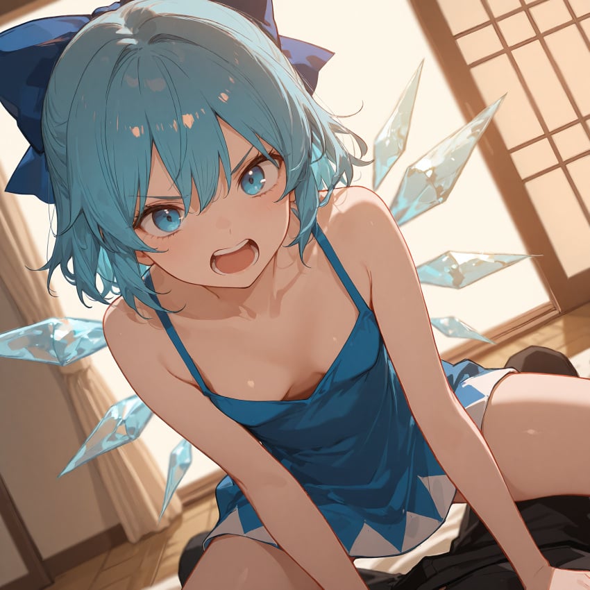 ai_generated blue_hair cirno girl touhou