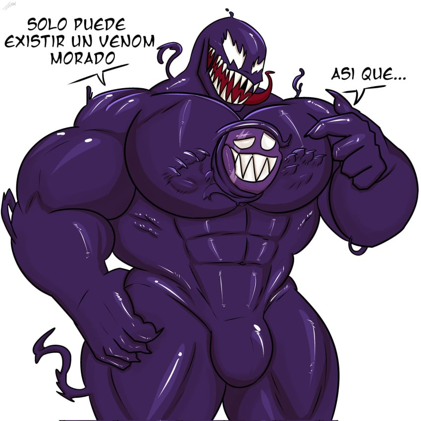 el_benon elbenon open_mouth purple_venom purplevenom smile tongue venom_(marvel) youtube_hispanic