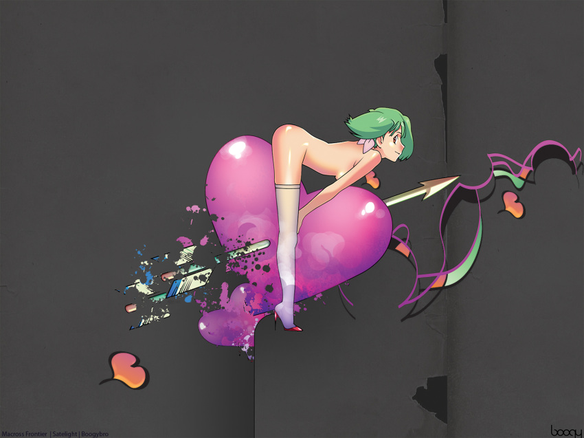 highres macross macross_frontier nude ranka_lee stockings thighhighs wallpaper