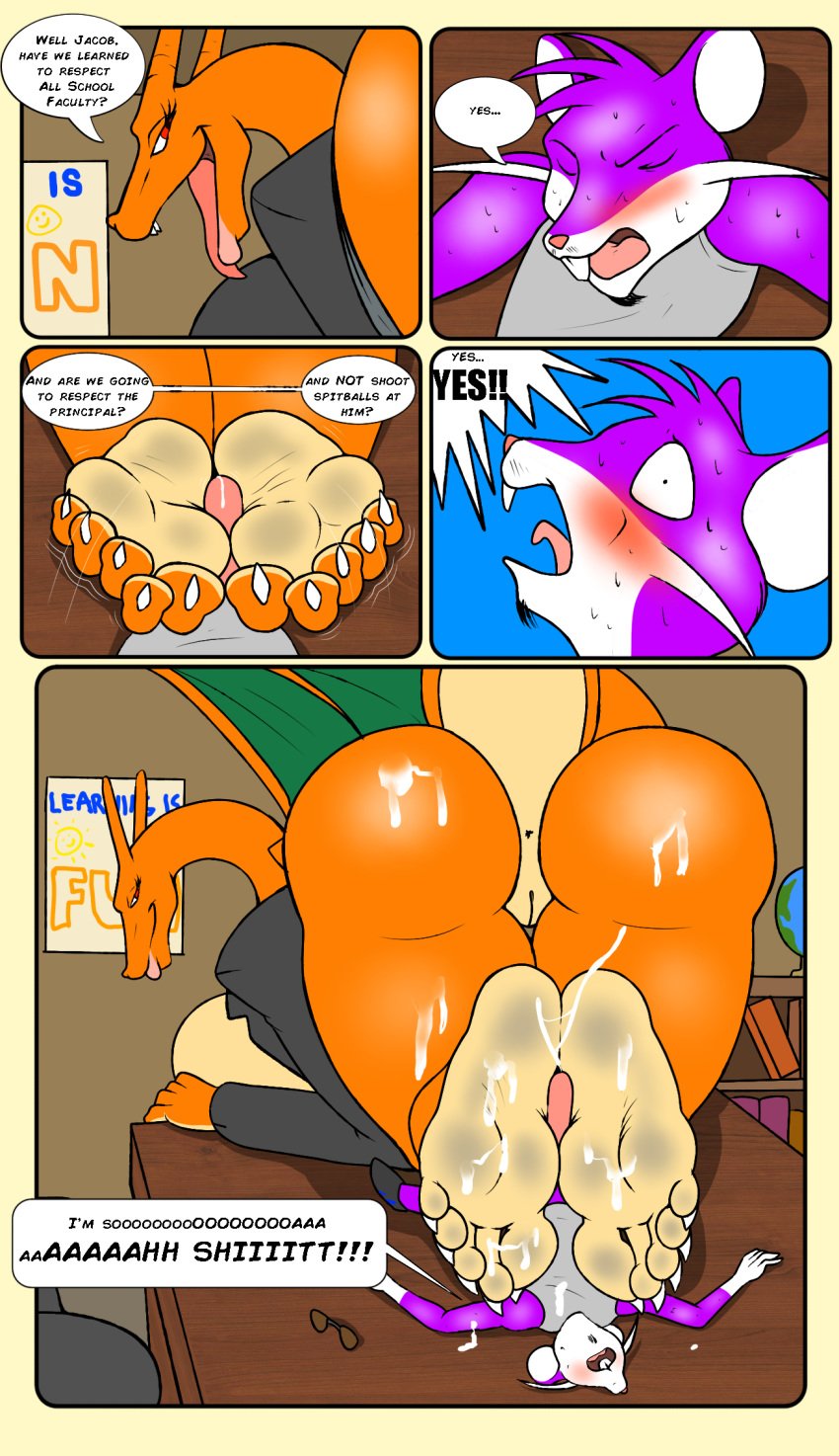 10a 1boy 1girls 2010s 2015 5_fingers animal_ears anthro anthro_on_anthro anthrofied anus ass balls big_ass big_breasts big_butt blush bottomless breasts bubble_ass bubble_butt buckteeth business_suit butt charizard classroom comic cum cum_on_ass cum_on_feet cumshot desk dialogue digital_drawing_(artwork) digital_media_(artwork) domination dragon dragon_girl dragon_tail dragon_wings english_text erection eyelashes female femdom foot_fetish foot_focus footjob fur huge_ass huge_breasts huge_butt humanoid_feet humanoid_hands humanoid_penis humanoid_pussy large_ass large_breasts large_butt larger_female male mammal mature mature_female ms._zard multicolored_fur nintendo no_panties no_underwear orange_scales orgasm original_character penis pink_nose pokemon pokemon_(species) purple_fur pussy rat rattata red_eyes reptile rodent scales scalie sex size_difference smaller_male smile straight student tail tan_scales teacher teacher_and_student text thick thick_ass thick_butt thick_thighs toe_claws toes tongue tongue_out vagina white_fur wide_hips wings zp92