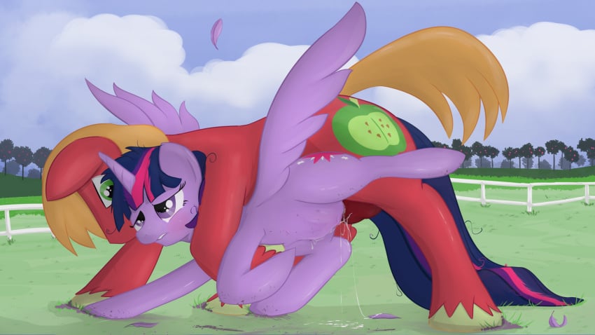 big_macintosh_(mlp) cum equine female friendship_is_magic horse male mammal my_little_pony myfriendsmustntknow nipples outside penis pussy_juice straight twilight_sparkle_(mlp)