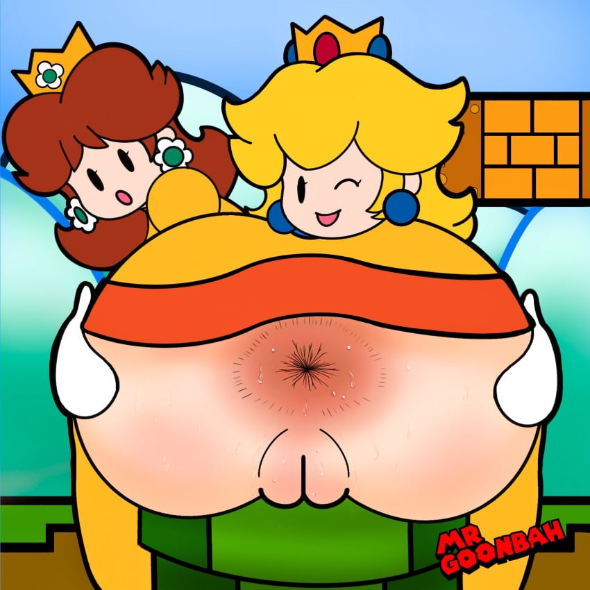 2females 2girls anus anus_focus anus_peek anus_spread anus_spreader anus_spreading ass assisted_exposure big_anus black_eyes blonde_female blonde_hair blonde_hair_female bottomless bottomless_dress brown_hair brunette_hair bubble_butt chocolate_starfish crown dat_anus dat_ass donut_anus dress dress_lift duo earrings eyelashes fat_ass female female_only flower_earrings goonbah_(artist) hands_on_ass hi_res huge_anus huge_ass long_hair looking_at_viewer looking_back mario_(series) medium_hair mob_face multiple_girls no_panties one_eye_closed paper_daisy paper_mario paper_mario:_the_thousand-year_door paper_peach presenting presenting_anus presenting_hindquarters presenting_pussy princess_daisy princess_peach puffy_anus pussy rear_view signature sitting smile spread_anus spread_ass spreading super_mario_bros. sweat sweating sweaty_ass sweaty_butt thick_ass upskirt vagina warp_pipe wink