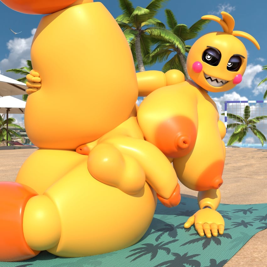 1futa adri164 anus areola areolae balls big_breasts five_nights_at_freddy's five_nights_at_freddy's_2 futanari huge_breasts nipples one_leg_up penis solo solo_futa tagme toy_chica_(fnaf) toy_chica_(love_taste) yellow_body