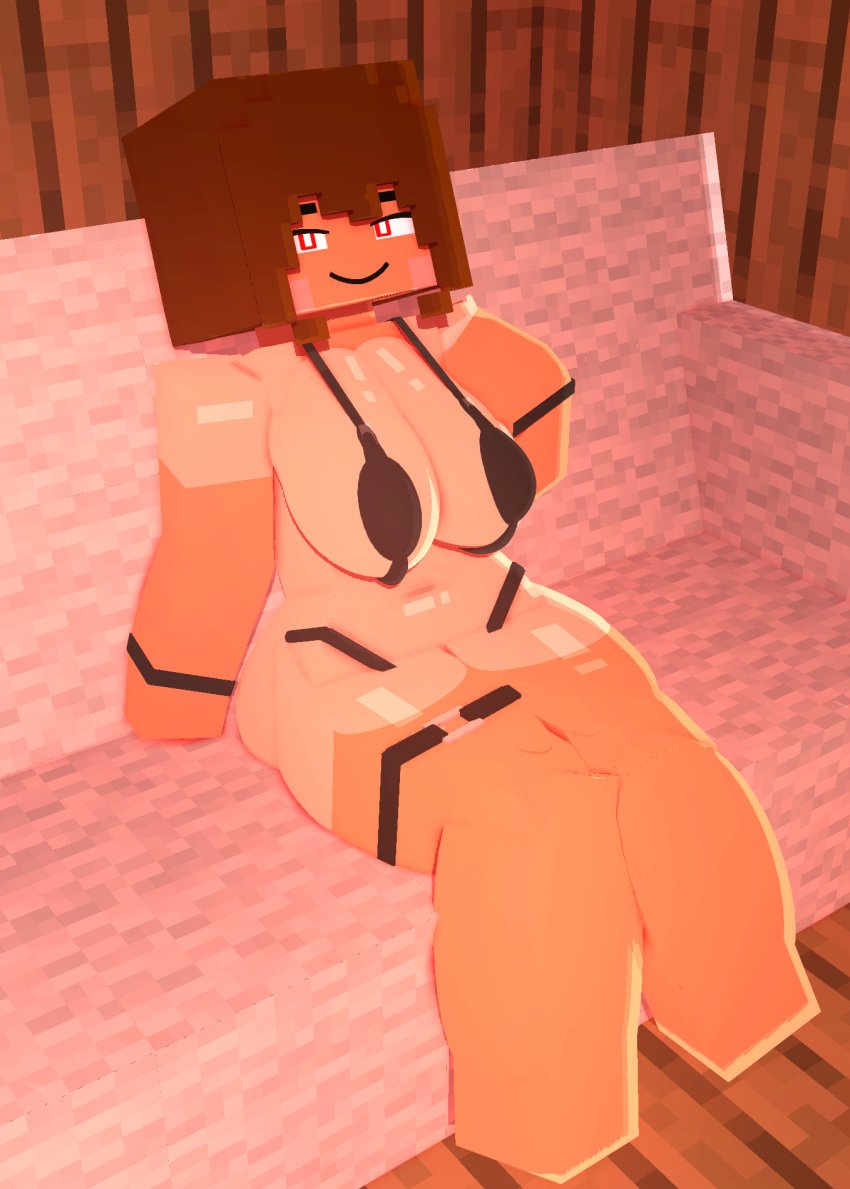 1girls 3d bed bed_sheet bikini bikini_bottom black_bikini blush breasts chara choker clothing coresvoid curvy curvy_body curvy_female curvy_figure curvy_hips digital_media_(artwork) female female_focus female_only hi_res huge_breasts human human_female humanoid mine-imator minecraft naked naked_female nude nude_female open_mouth posing shadow smooth_skin solo square_head tan tan_body tan_skin tanned tanned_skin thick_thighs thigh_highs thighs undertale undertale_(series) wide_hips