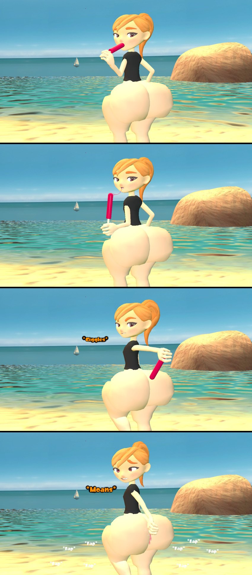 3d bubble_butt female female_only human_meggy human_only kaibernation meggy_spletzer ponytail smg4