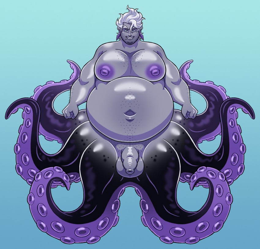 anime anime_boy azul_ashengrotto belly cecaelia cephalopod cephalopod_humanoid chubby fanart fat fat_man hairy hairy_male male man manboobs merfolk merman monster monster_boy moobs obese obese_male octopus octopus_boy octopus_humanoid octopus_tentacle octopus_tentacles tentacle tentacle_monster tentacles twisted_wonderland ursulo_seabear