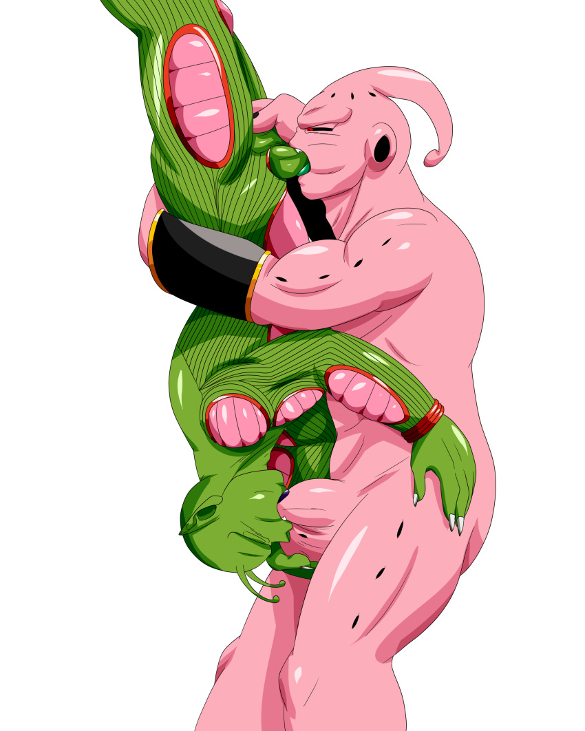 2boys 69 2015 absurd_res alien balls biceps bird's-eye_view boner closed_eyes darthglacier dragon_ball dragon_ball_z duo erection gay hi_res high-angle_shot lying majin_buu male male_only muscular namekian nude on_side oral oral_penetration penis piccolo sex super_buu yaoi