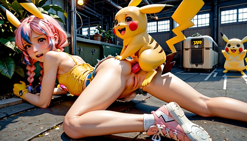 3d ai_generated anal anal_sex original_character pikachu pink_hair pokefan_alice pokemon pokemon_(species) prone_bone public public_sex terror139