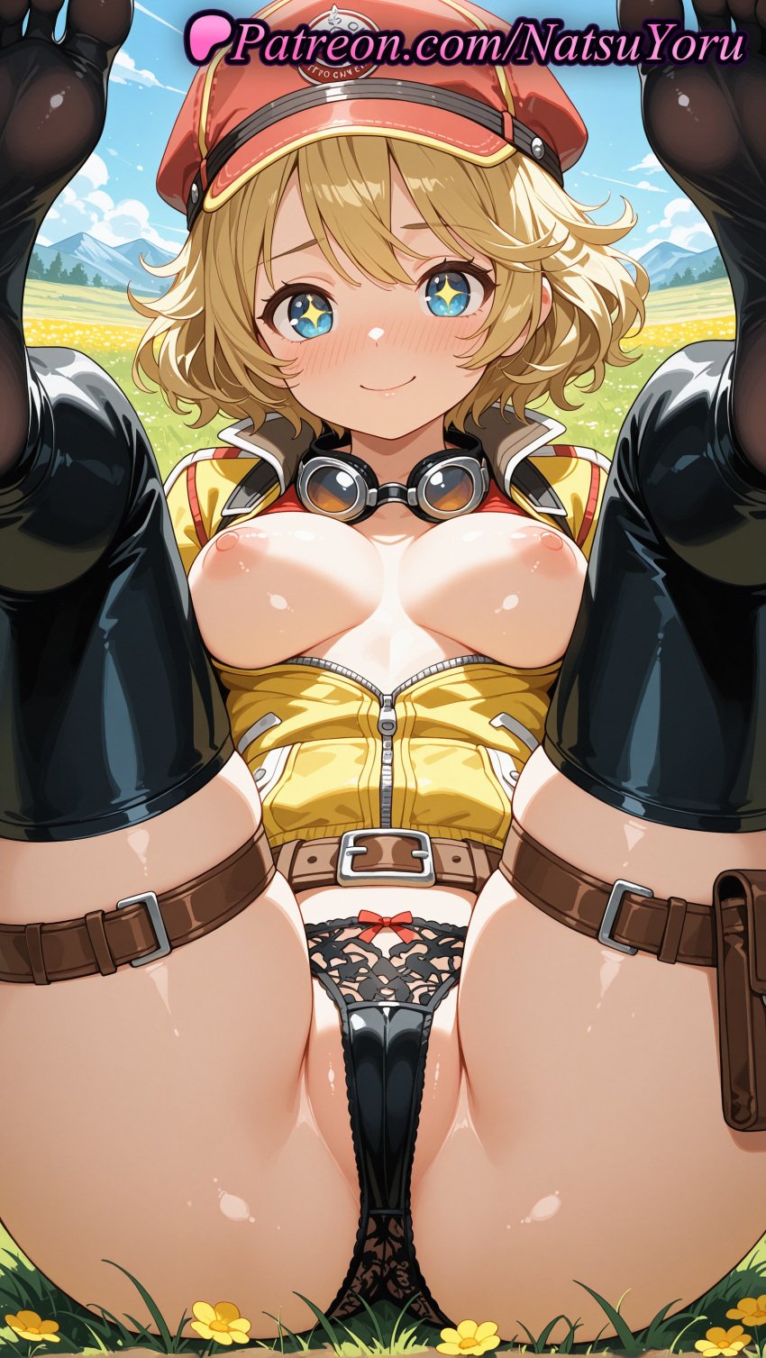 +_+ 1girls 2025 ai ai_assisted ai_generated anime anime_style ass bangs belt black_panties black_thighhighs blonde_hair blue_eyes blush bow bow_panties breasts breasts_apart breasts_out bust busty cameltoe cindy_aurum closed_mouth cropped_jacket crotch day feet female female_focus female_only field final_fantasy final_fantasy_xv flower flower_field foot_fetish goggles goggles_around_neck grass hat hentai hi_res high_quality high_resolution highres holster jacket juicy_butt lace-trimmed_panties lace_trim legs_up looking_at_viewer medium_breasts natsuyoru nipples nipples_outside no_bra no_shoes open_clothes open_jacket outdoors panties pantsu partially_unzipped partially_visible_vulva patreon pouch red_headwear short_hair sitting skindentation sky smile soles solo solo_female sparkling_eyes spread_legs stable_diffusion star-shaped_pupils symbol-shaped_pupils thigh_holster thigh_pouch thigh_strap thighhighs thighs toes uncensored_nipples underwear unzipped voluptuous voluptuous_female yellow_jacket zipper