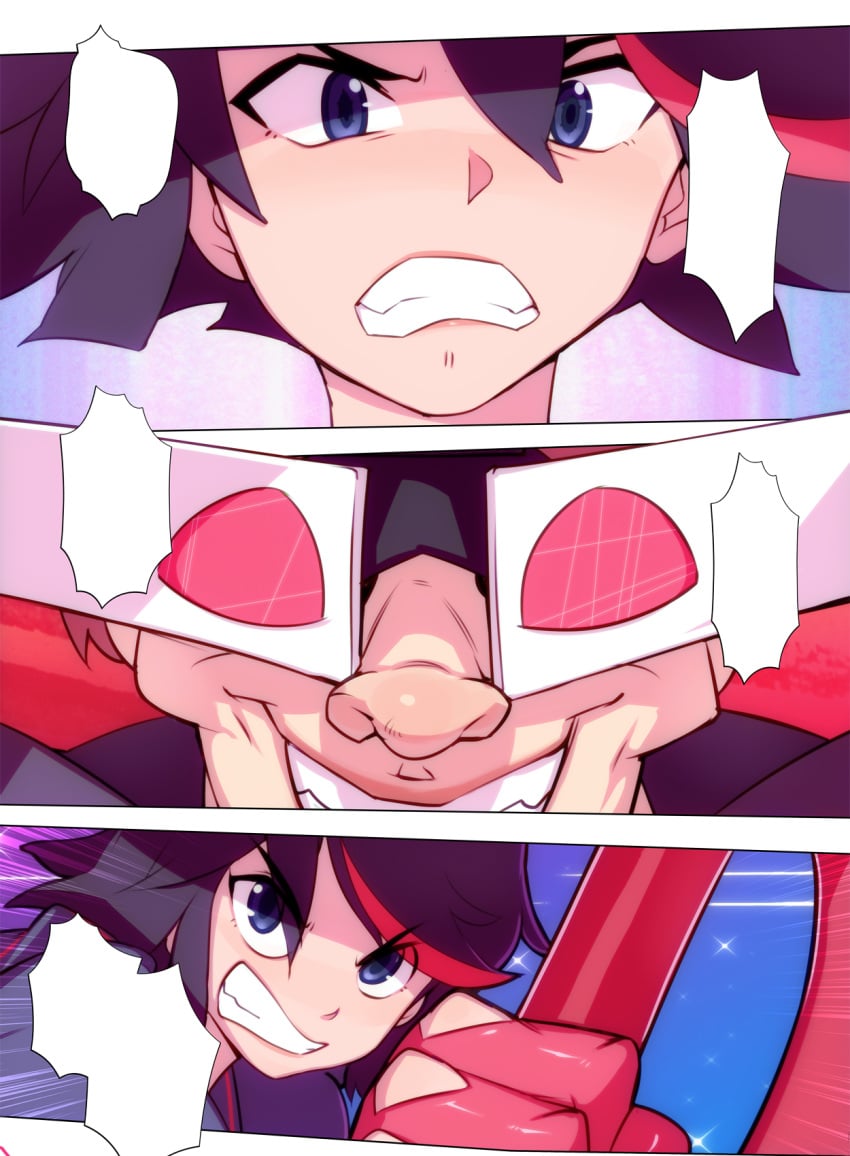 comic comic_page disgusted doxy glasses holding_object kill_la_kill matoi_ryuuko no_dialogue no_text_version