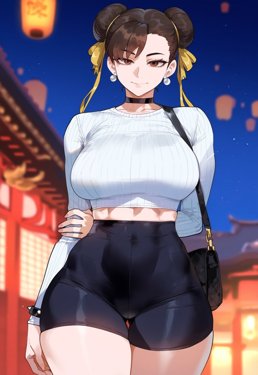 1girls ai_generated asian asian_female chun-li creamy_ai street_fighter street_fighter_6 tagme