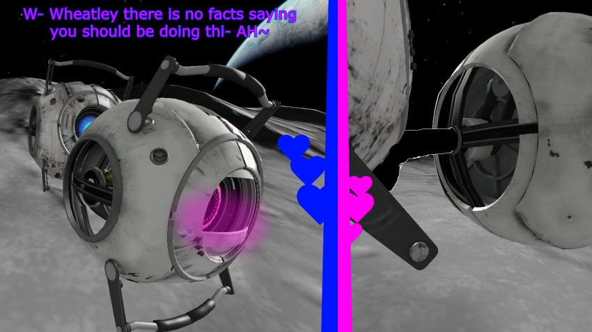 3d cock dick fact_core heart hole moon penis portal_(series) portal_2 space wheatley