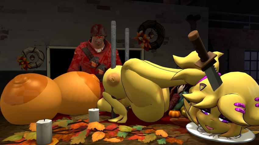 3d alombti amputee anthro ass bloody_clothes breasts cannibalism chica_(cally3d) chica_(fnaf) chiku chiku_(cryptia) cornucopia covered_in_blood cruelty death dinner dinner_table fazclaire's fazclaire's_nightclub female_death femsub five_nights_at_freddy's five_nights_in_anime fredina's_nightclub giant_ass giant_boobs giant_breasts giant_butt giant_thighs large_ass large_boobs large_breasts large_butt large_thighs naked naked_female nude nude_female pussy skewer snuff soldier soldier_(team_fortress_2) source_filmmaker source_filmmaker_(artwork) team_fortress_2 thanksgiving thighs toy_chica_(cyanu) toy_chica_(fnaf) wtf