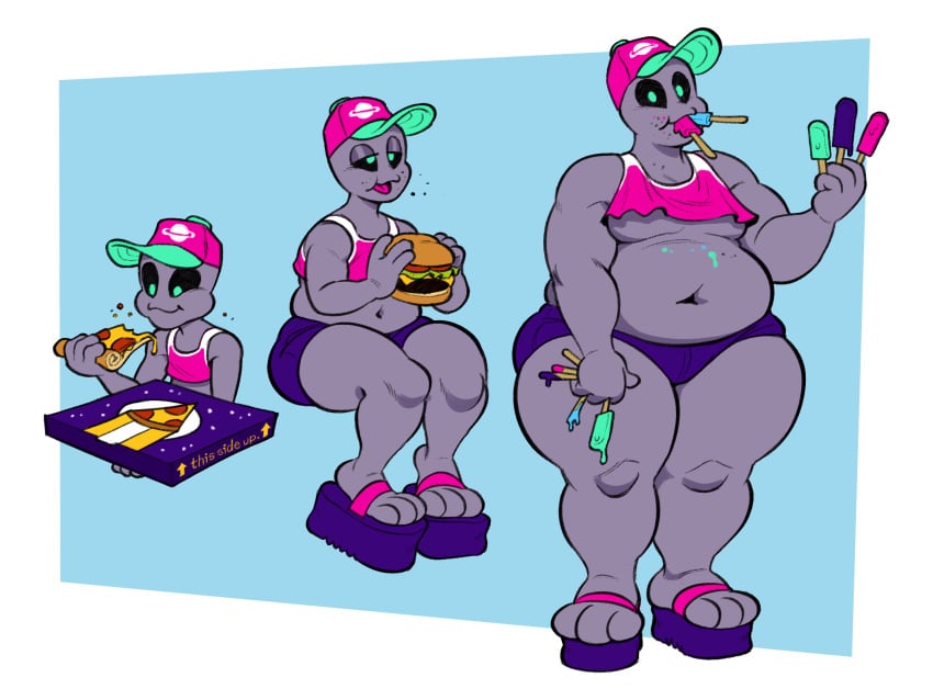 2d alien bbw bhm classic_alien dusty_the_alien fat femboy grey_alien multiple_views roswell_grey silverscarf weight_gain