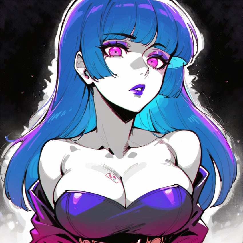 1girls ai_generated big_breasts blue_eyes busty female frozen ice inner_hair king_of_fighters kula_diamond light-skinned_female light_blue_hair light_skin long_hair looking_at_viewer pale-skinned_female pale_skin purple_eyes saucy_trove voluptuous voluptuous_female