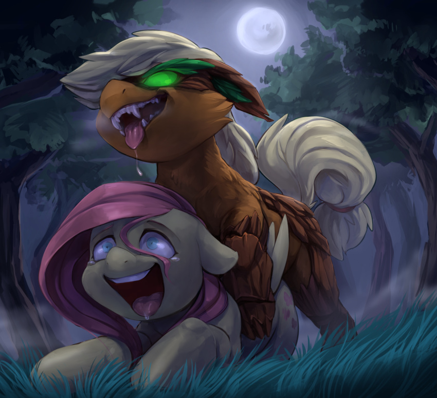 2015 applejack_(mlp) audrarius dickgirl earth_pony equine female feral fluttershy_(mlp) friendship_is_magic futa_on_female horse hybrid intersex intersex/female mammal my_little_pony pegasus penetration pony sex timberwolf wings