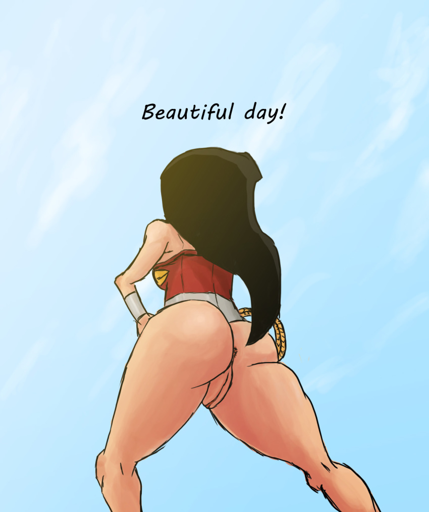 1girls anus beegobee big_butt butt dc_comics female female_only pale-skinned_female pale_skin solo solo_female thick_thighs thighs wonder_woman wonder_woman_(series)