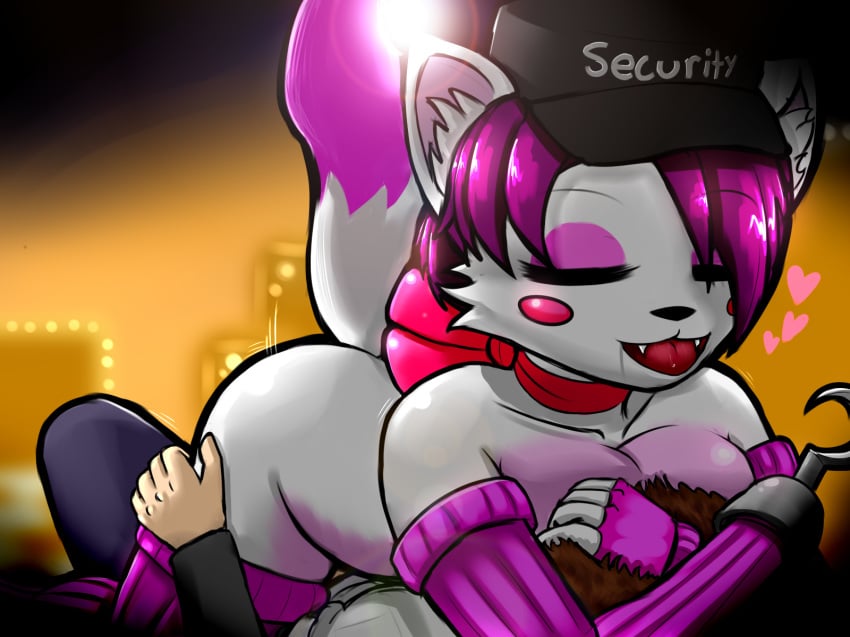 1boy 1girls anthro ass between_breasts blush breast_rest breast_smother breasts brown_hair canine closed_eyes clothed_male_nude_female datfurrydude drooling elbow_gloves embrace embracing faceless_male five_nights_at_freddy's five_nights_at_freddy's_2 fox fox_ears fox_girl fox_tail fur girl_on_top gloves hand_on_head happy_sex hat hook jeremy_fitzgerald large_breasts leg_grab lying mangle_(fnaf) missionary missionary_position open_mouth pink_fur pink_gloves pink_socks purple_hair saliva sex short_hair smothering socks solo_focus straight tail teeth thighhighs tie tongue white_fur white_skin