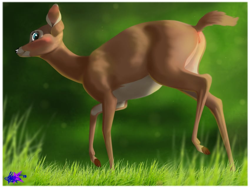 2015 bambi_(film) blush cervine deer disney faline female feral klaus_doberman looking_at_viewer mammal pussy