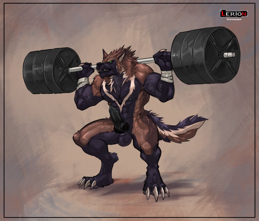 <arfang_ragnarok_fenrisulfr> 4_toes abs absurd_res animal_genitalia animal_penis anthro areola balls barazoku barbell barbell_squats bench biceps big_balls big_muscles big_pecs big_penis biped black_claws black_finger_claws black_nose black_pawpads black_toe_claws brown_body brown_fur canid canine canine_genitalia canine_penis canis ceiling claws countershade_face countershade_fur countershade_torso countershading crouching deltoids detailed_background digital_media_(artwork) digitigrade ear_piercing ear_ring erection exercise eyebrows feet finger_claws fingerpads fingers floor fur genital_piercing genitals green_eyes green_necktie grin grinning_at_viewer gym hi_res huge_cock huge_muscles humanoid_hands inside knot knotted_penis lerionproject looking_at_viewer male male_anthro mammal mostly_nude mostly_nude_anthro mostly_nude_male muscular muscular_anthro muscular_male necktie necktie_only nipples nude_workout pawpads pecs penis penis_piercing piercing pink_penis portrait prince_albert_piercing quads ring_piercing signature smile smiling_at_viewer solo tail tan_balls tan_body tan_eyebrows tan_fur tan_inner_ear teeth three-quarter_view toe_claws toes weight_rack weightlifting weights wolf workout