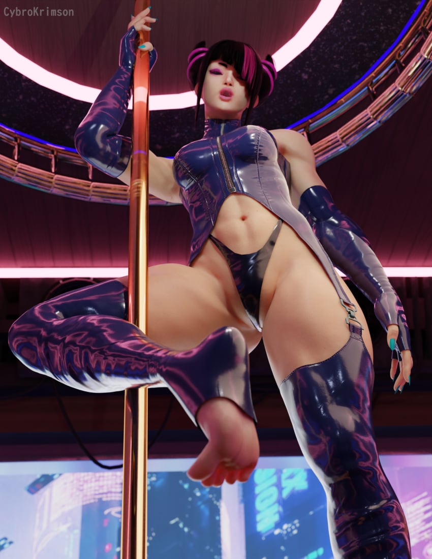 1girls 3d blender cybrokrimson female female_only juri_han solo street_fighter street_fighter_6