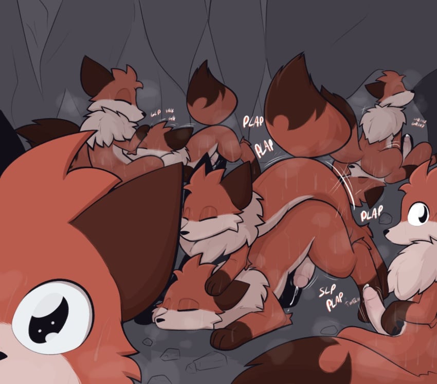 anal anal_sex bodily_fluids canid canine closed_eyes cum facesitting fellatio feral feral_on_feral feral_penetrated feral_penetrating feral_penetrating_feral fox from_behind_position genital_fluids group group_sex intraspecies male male/male mammal mr_rottson oral oral_penetration orgy penetration penile rimming sex sitting_on_another