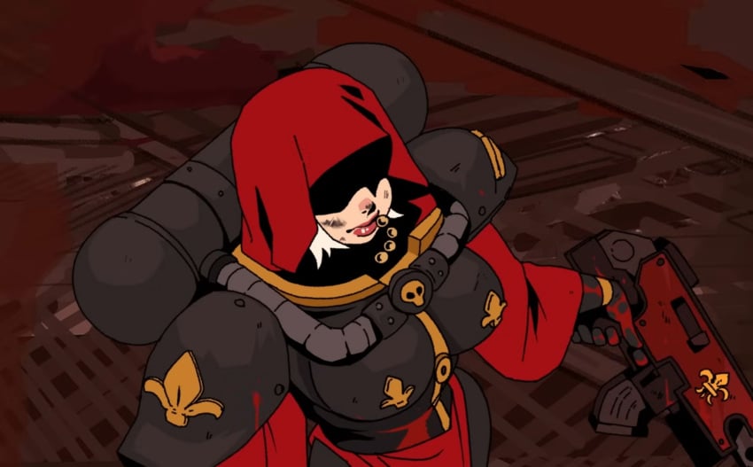 breast_armor female_armor female_knight knight tomboy tomelder warhammer_(franchise) warhammer_40k