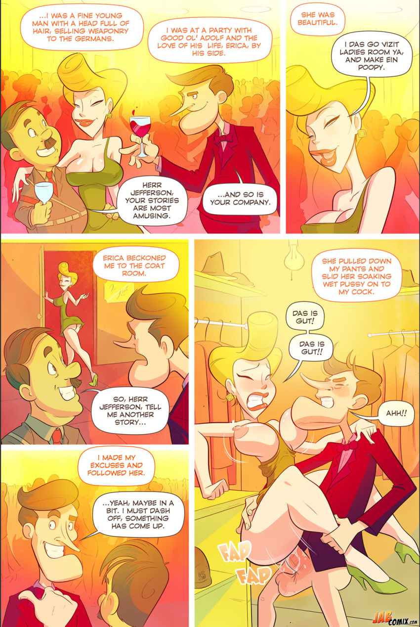 comic female jab panels text