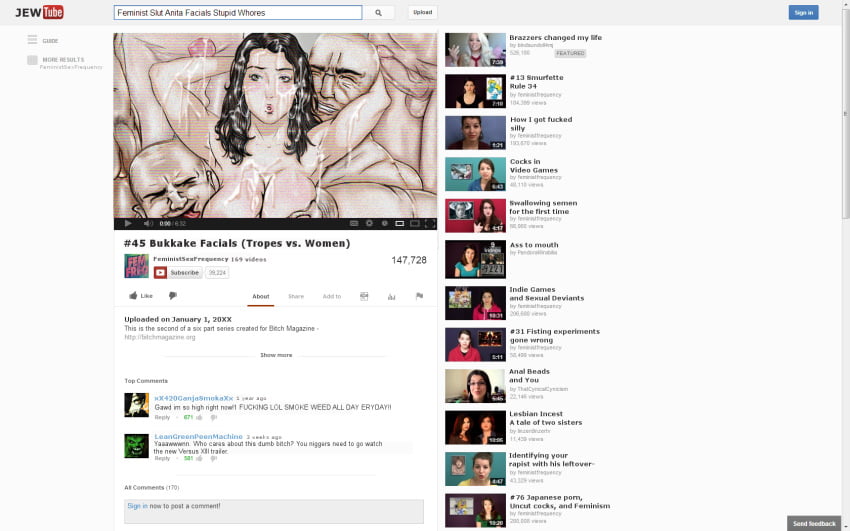 anita_sarkeesian balls bongo breasts cum funny penis screencap text youtube youtube_layout