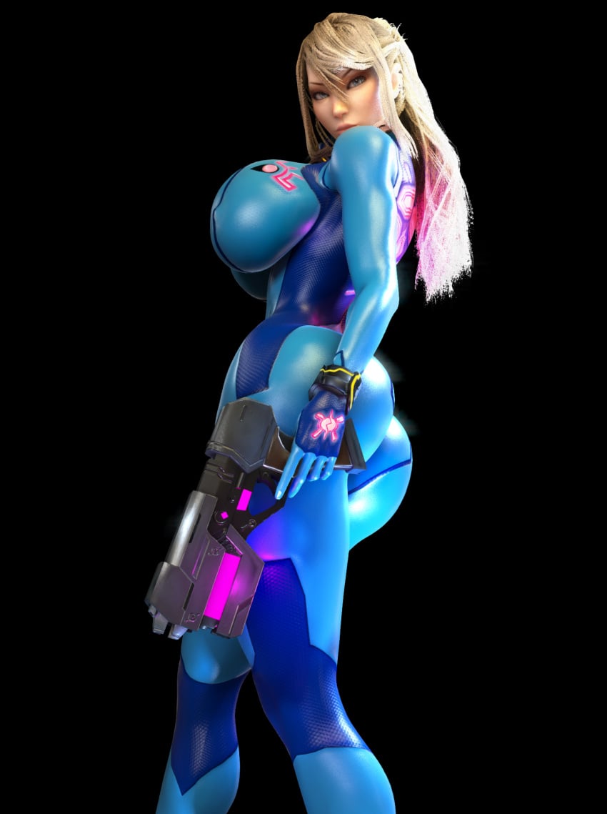 1girls 3d 3d_(artwork) alternate_ass_size alternate_breast_size ass big_ass big_breasts big_hips big_thighs bimbo blonde_hair blue_eyes breasts breasts_bigger_than_head clothed clothed_female dat_ass female female_only female_solo gun high_heels high_resolution highres hips holding_gun holding_object holding_weapon hourglass_figure huge_breasts large_ass large_breasts large_hips large_thighs long_hair long_ponytail looking_at_viewer metroid nipples nipples_visible_through_clothing ponytail samus_aran sideboob skin_tight skindentation slim_waist small_waist solo solo_female thick_thighs thighs thin_waist tight_clothing vaako wasp_waist weapon wide_hips zero_suit zero_suit_samus