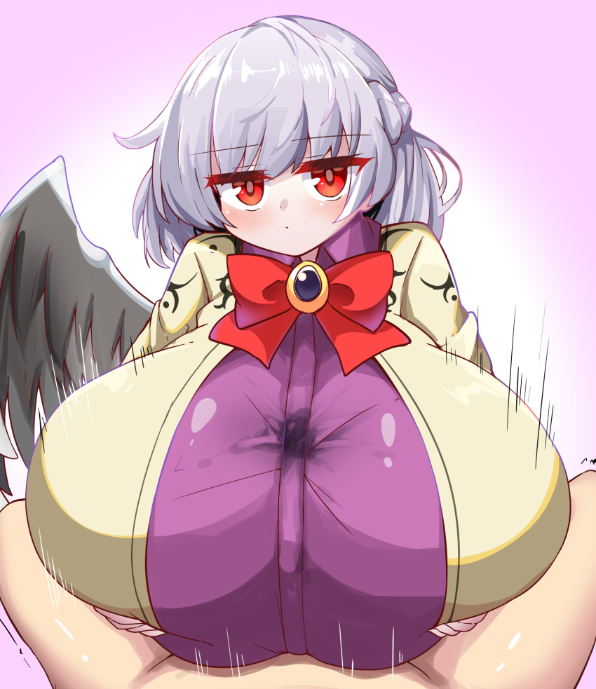 big_breasts bimbo breasts gigantic_breasts huge_breasts hyper_breasts large_breasts massive_breasts paizuri paizuri_under_clothes sagume_kishin sinoa tagme touhou