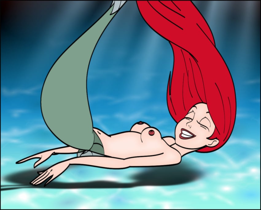 1girls ariel ariel_(the_little_mermaid) breasts col_kink disney female humanoid medium_breasts mermaid mermaid_tail navel nipples nude ocean sea solo swimming tail the_little_mermaid the_little_mermaid_(1989_film) underwater water