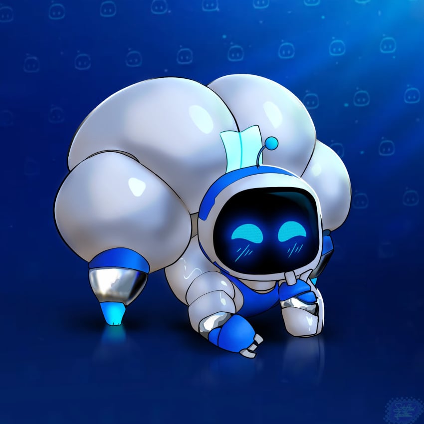 1boy astro_bot astro_bot_(series) bending_over big_ass big_butt digital_media_(artwork) femboy high_resolution highres huge_ass huge_butt male_only playstation robot solo solo_focus sony_interactive_entertainment stuffedfonts teapot_(body_type) yomemibus