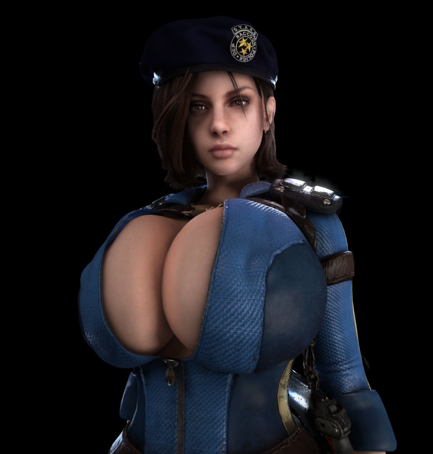 1girls alternate_body_type alternate_breast_size asymmetrical_hair beret big_breasts big_hips blue_eyes bodysuit breasts breasts_bigger_than_head brown_hair cleavage clothed clothed_female enormous_breasts fallout female female_only female_solo gigantic_breasts hands_behind_back hat hips hourglass_figure huge_breasts huge_hips human human_female human_only jill_valentine large_breasts large_hips lips nipples nipples_visible_through_clothing open_bodysuit open_clothes resident_evil resident_evil_3 skindentation slim_waist small_waist solo solo_female thin_waist top_heavy unzipped unzipped_bodysuit upper_body vaako vault_suit wide_hips