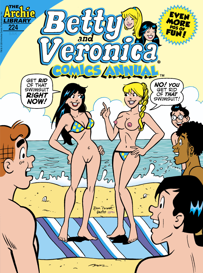 archie_andrews archie_comics betty_and_veronica betty_cooper bikini comic_cover female human pale_skin pussy reggie_mantle sak shaved_pussy tagme vagina veronica_lodge