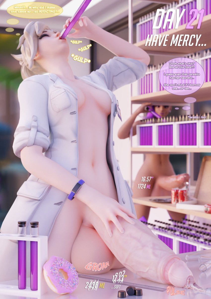 3d chainsmoker clear_cum fat_ass futanari huge_cock labcoat mercy overwatch sombra