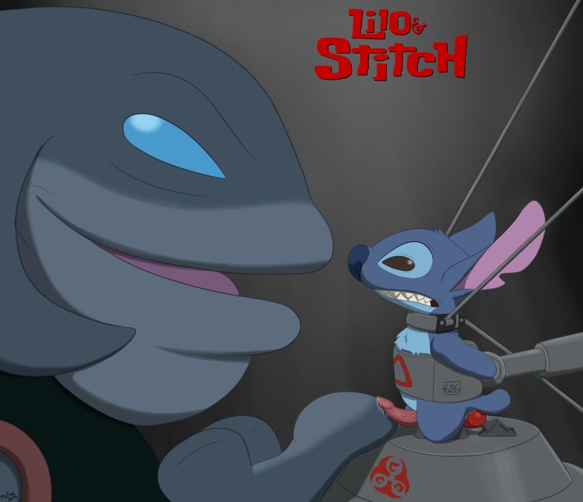 2015 2boys alien anal_insertion angry dildo disney erection experiment_(species) forced forced_handjob forced_penetration gantu gay heavy_bondage lilo_and_stitch macro male male/male male_only mcfan penis precum restrained sex_toy size_difference stitch whale yaoi