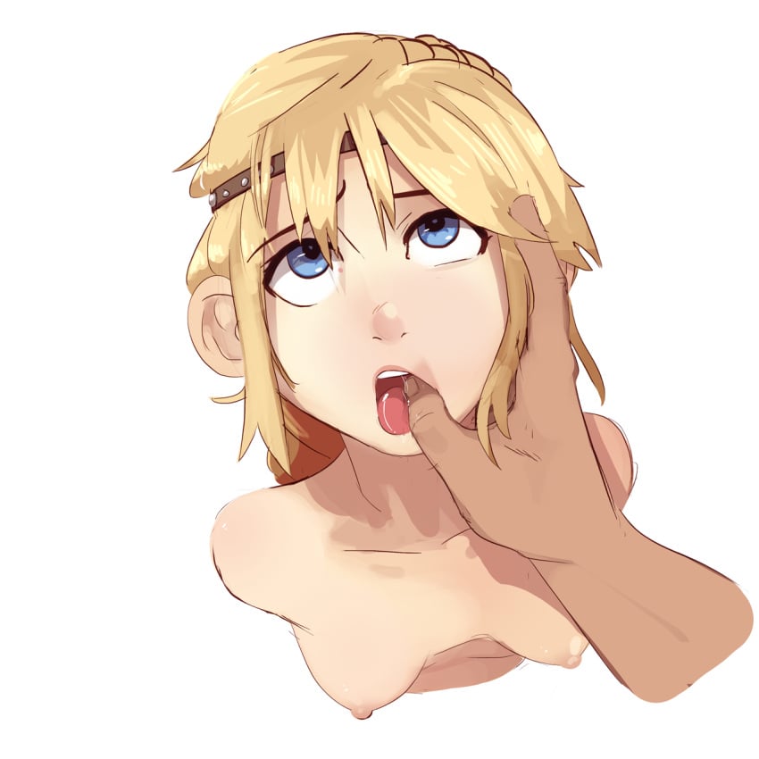 astrid_hofferson blonde_hair breasts female finger_in_another's_mouth finger_in_mouth how_to_train_your_dragon male nipples polyle pov small_breasts