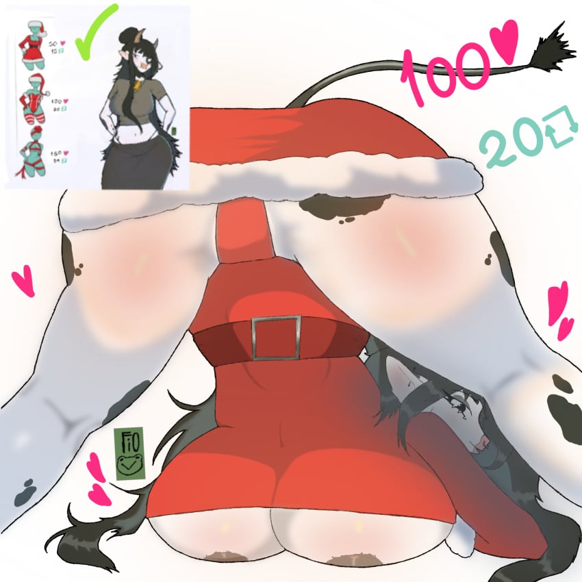 1:1 3d_(artwork) alternative_fashion animal_humanoid bovid bovine cattle christmas cow_girl_(goblin_slayer) digital_media_(artwork) female fiosapito generation_5_pokemon goblin_slayer goth gothitelle hi_res holidays human humanoid hybrid lulu_(disambiguation) male mammal portrait questionable_consent solo tagme three-quarter_portrait